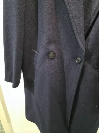 Cappotto donna doppio petto blu