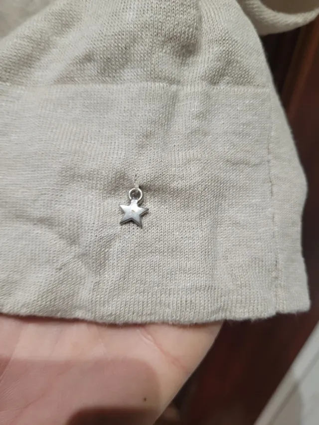 Chaleco largo Des Petit Hauts beige Talla única