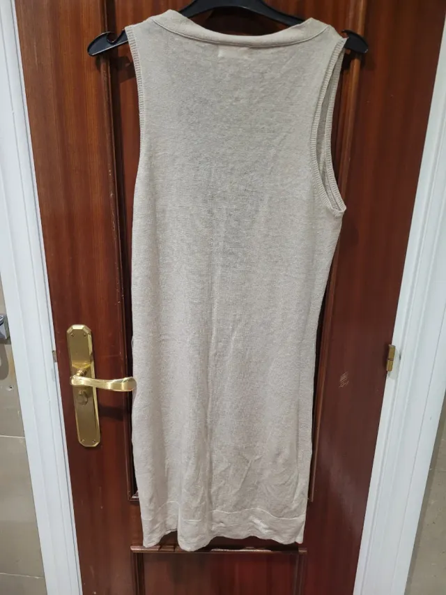 Chaleco largo Des Petit Hauts beige Talla única