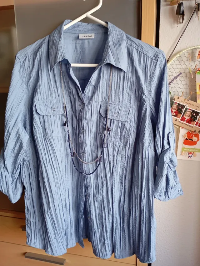 Camisa" Canda" azul talla 48