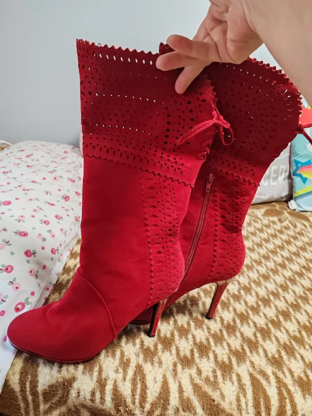 Botas rojas mujer