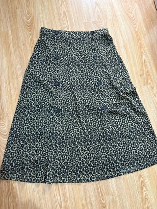 Falda midi Sfera estampado animal Talla S
