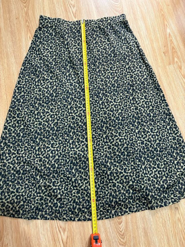 Falda midi Sfera estampado animal Talla S