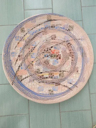 Piatto terracotta smaltato diam 56 cm