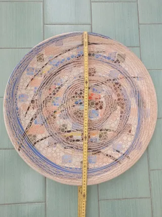 Piatto terracotta smaltato diam 56 cm