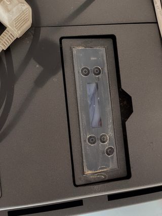 Caldera de pellet negra y blanca