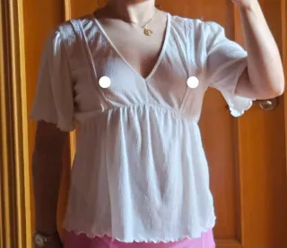 Blusa blanca mujer Talla S