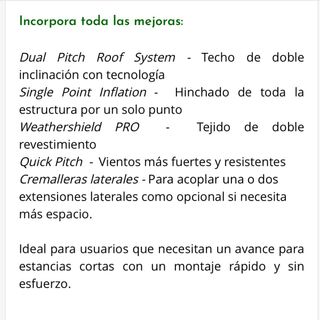 Avance de caravana/ camper  inflable