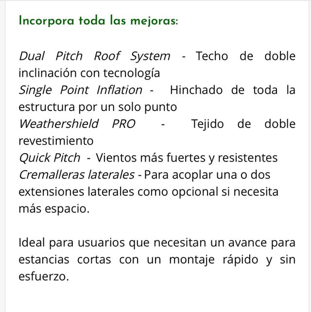 Avance de caravana/ camper  inflable