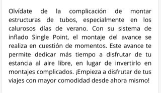 Avance de caravana/ camper  inflable