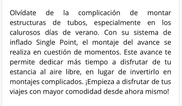 Avance de caravana/ camper  inflable