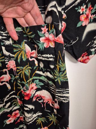 Camicia manica corta fenicotteri L