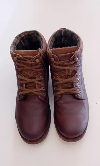 Botas de cuero marrones talla 41
