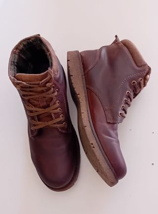 Botas de cuero marrones talla 41