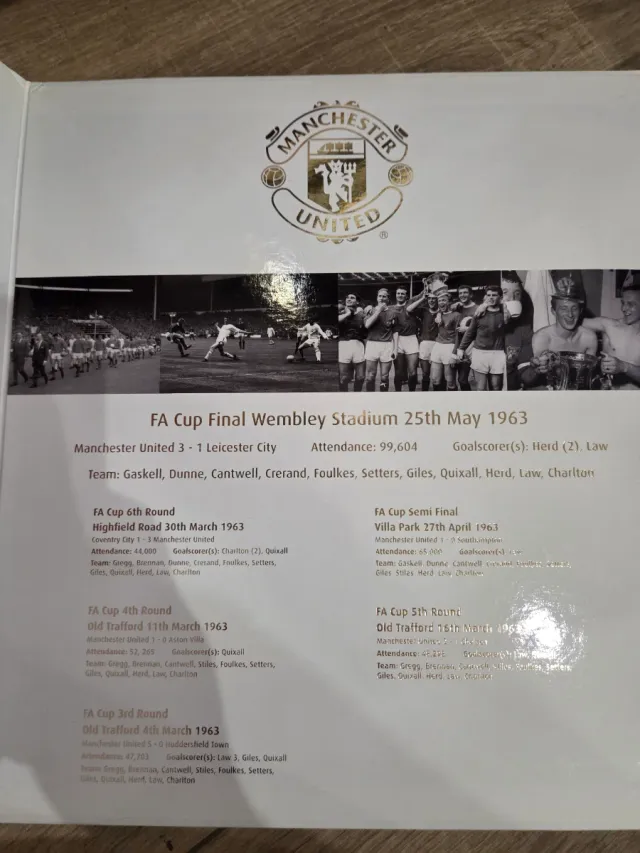 Denis Law Manchester United 1963 FA Cup Box Set