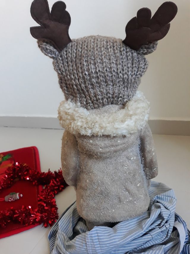 Statua Bambino Invernale con Corna