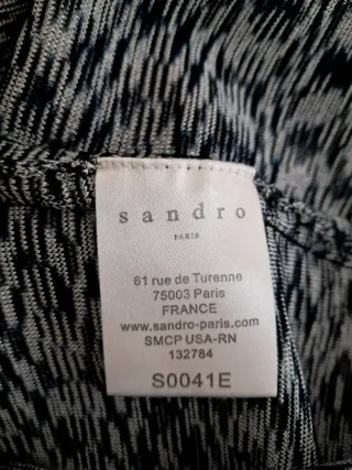Top/chaleco Sandro negro y gris
