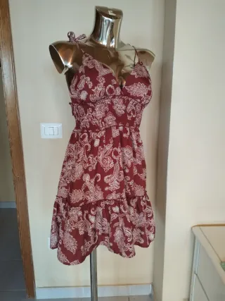 Vestitino corto Zuiki bordeaux fantasia