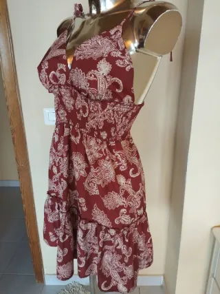 Vestitino corto Zuiki bordeaux fantasia