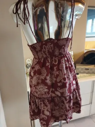 Vestitino corto Zuiki bordeaux fantasia