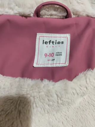 Chaquetón niña Lefties borreguito 9-10 años