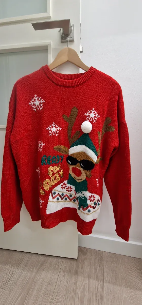Jersey Navideño Reno Divertido Talla M