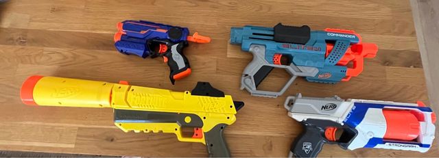 Pack 4 Pistolas Nerf + balas