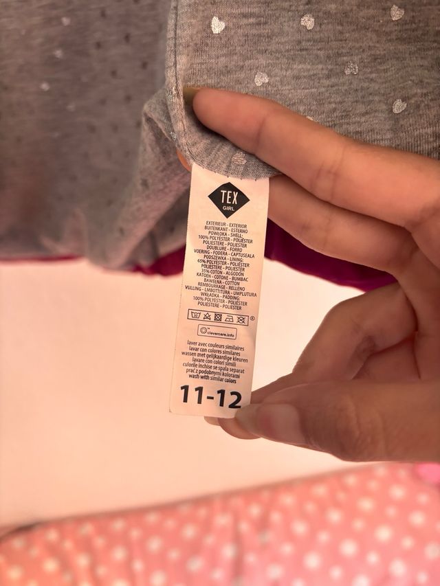 Chaleco acolchado fucsia TEX 11-12 años