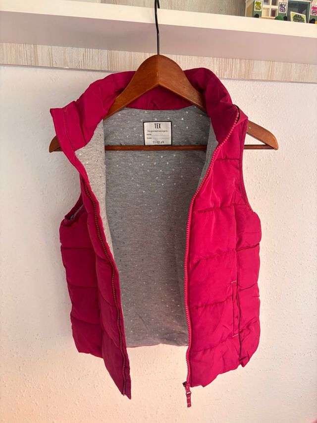Chaleco acolchado fucsia TEX 11-12 años