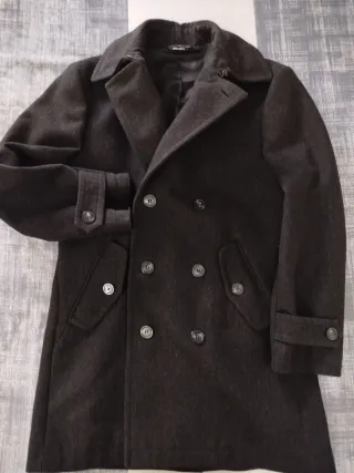 Giaccone doppio petto grigio scuro