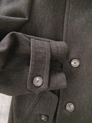 Giaccone doppio petto grigio scuro