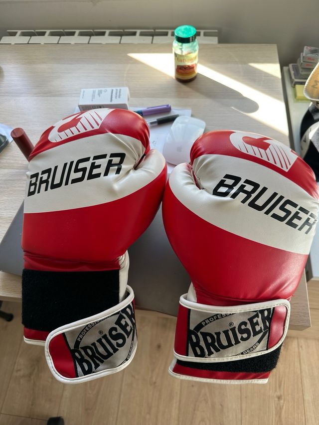 Guantes de Boxeo Bruiser Rojos y Blancos