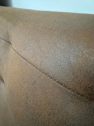 Divano letto marrone in tessuto tipo Alcantara