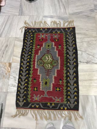 Tappeto kilim con frange