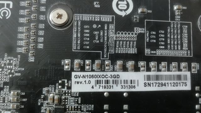 Tarjeta Gráfica Gigabyte GTX 1060