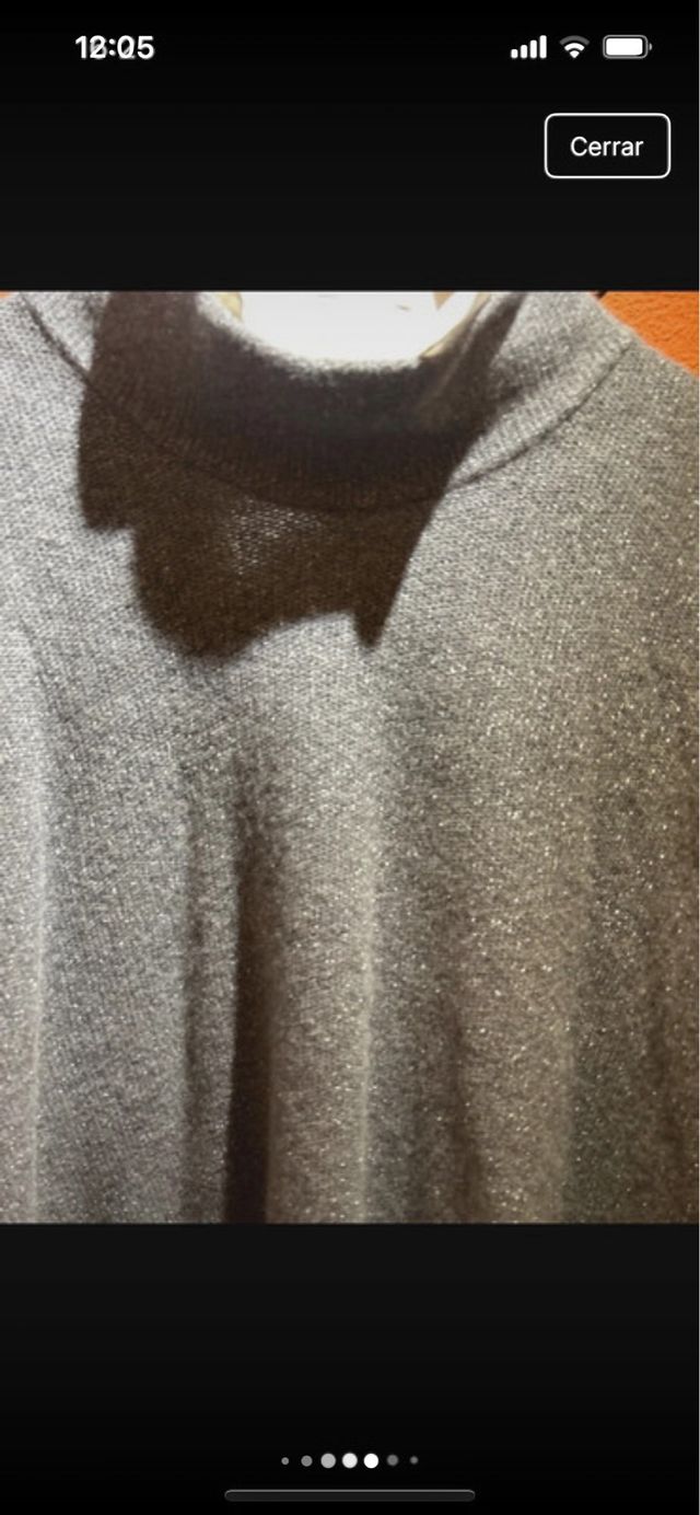 Jersey Massimo Dutti Lana Oversize Gris Talla S/M