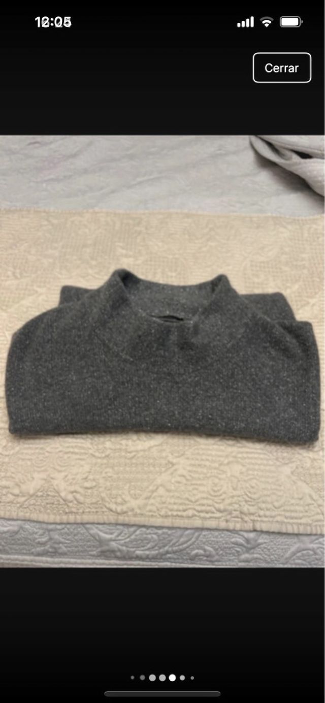 Jersey Massimo Dutti Lana Oversize Gris Talla S/M