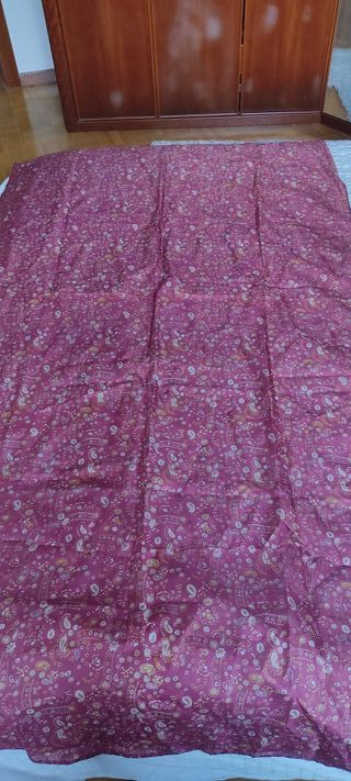 Pañuelo seda natural grande rojo