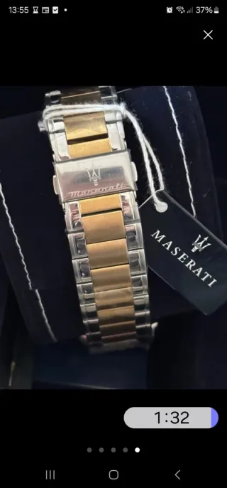 Reloj Maserati Hombre Negro y Dorado