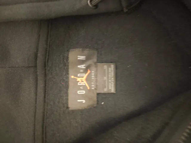 Sudadera Jordan Negra con Cremallera