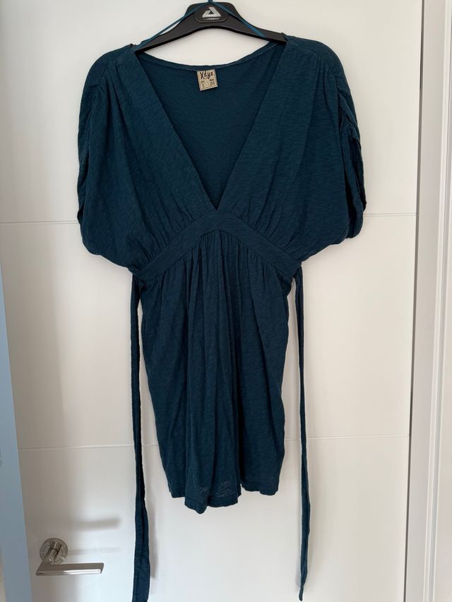 Camiseta Pull&Bear verde azulado talla S