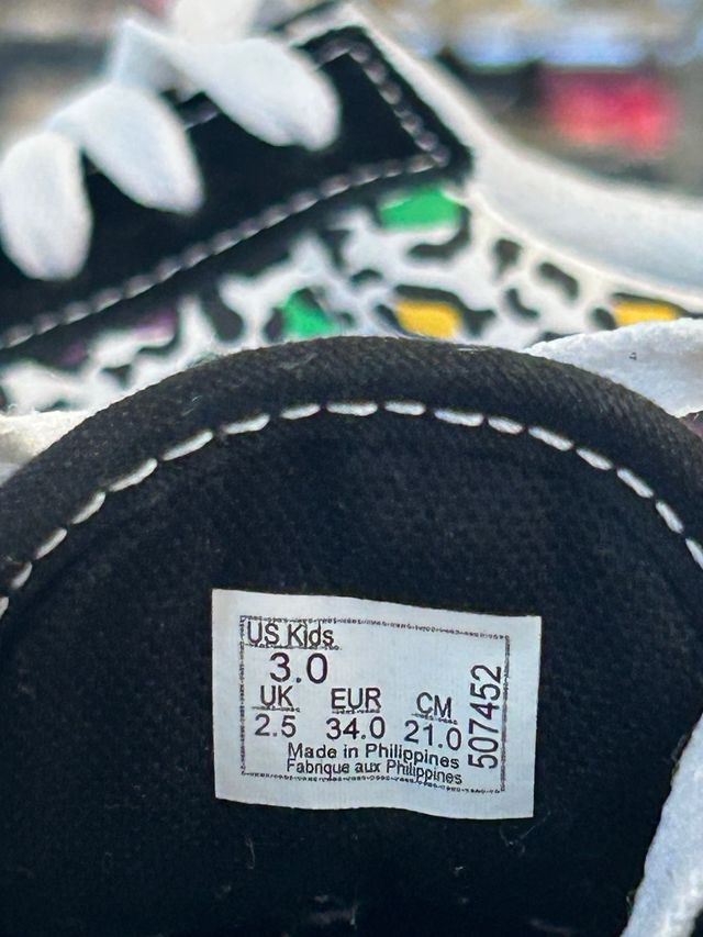 Zapatillas Vans T 34 Old Skool Leopard Multicolor