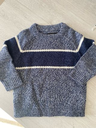 Jersey niño azul y blanco. TALLA 3