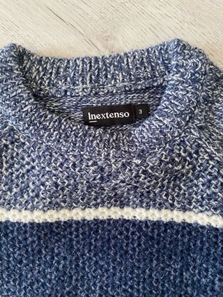 Jersey niño azul y blanco. TALLA 3