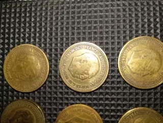 Lote 8 monedas 1 peseta 1947 Franco