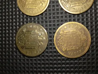 Lote 8 monedas 1 peseta 1947 Franco