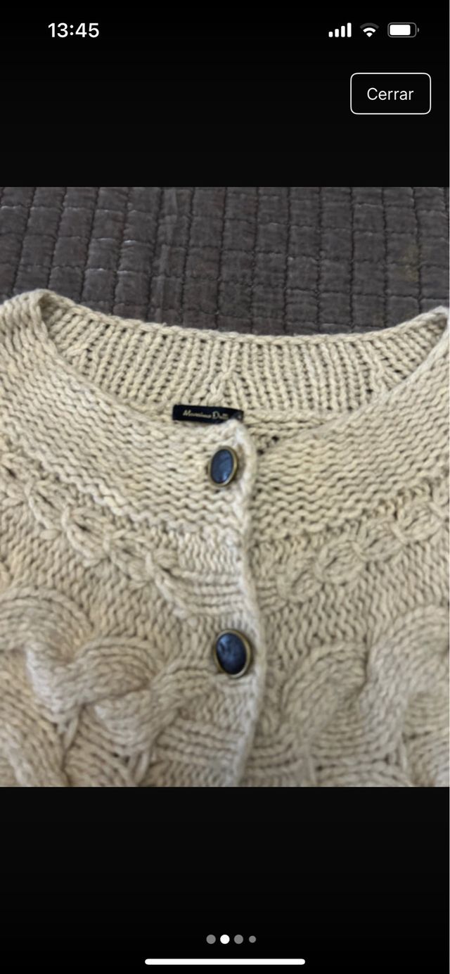 Chaleco Massimo Dutti Beige Talla XS