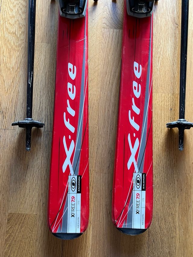 Esquís Salomon XFree 7.9 173cm + Bastones