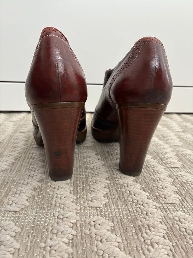 Zapatos Oxford Botín Mujer Tricolor