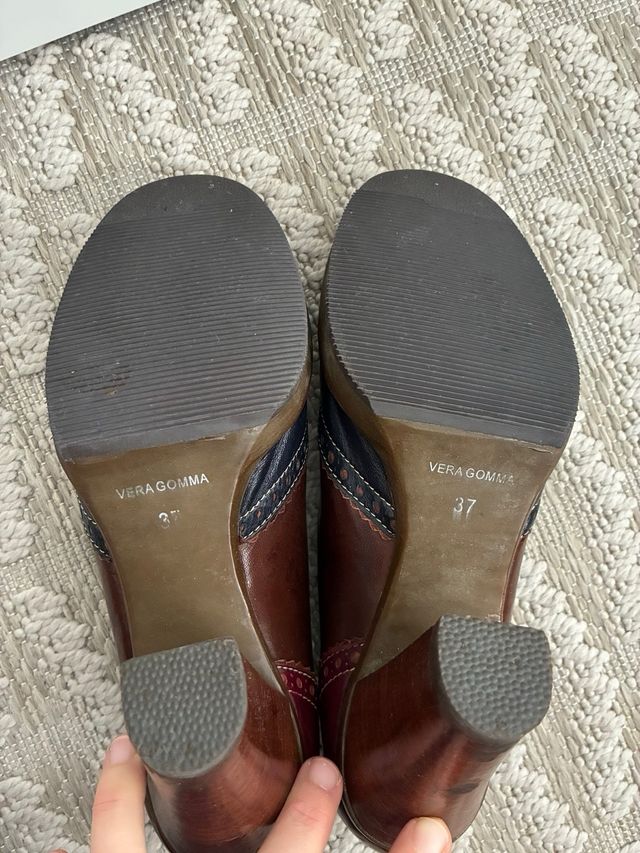 Zapatos Oxford Botín Mujer Tricolor